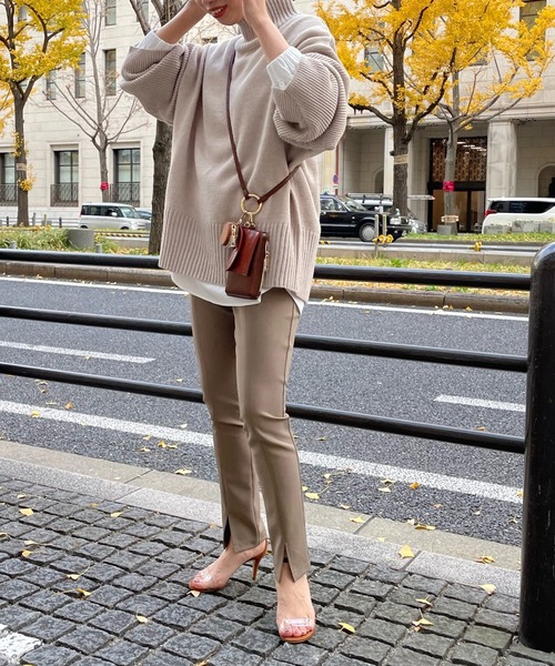 DouDou(ドゥドゥ)の「スリットパギンス(その他パンツ・レディース・ブラック/ベージュ・FREE)」の6枚目の写真