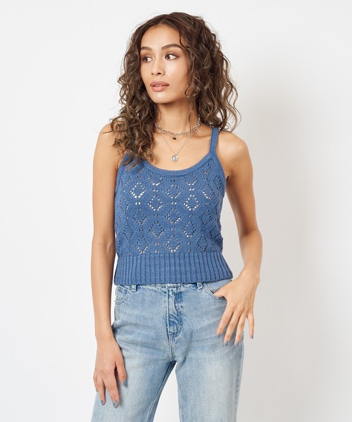 SPIRALGIRL（スパイラルガール）の「クロシェアンサンブル（アンサンブル・レディース・ブラック/ブルー・FREE）」の9枚目の写真