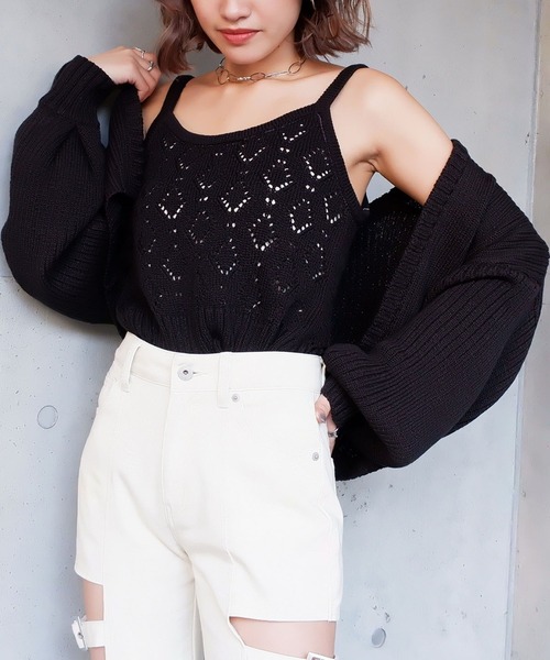 SPIRALGIRL（スパイラルガール）の「クロシェアンサンブル（アンサンブル・レディース・ブラック/ブルー・FREE）」の15枚目の写真