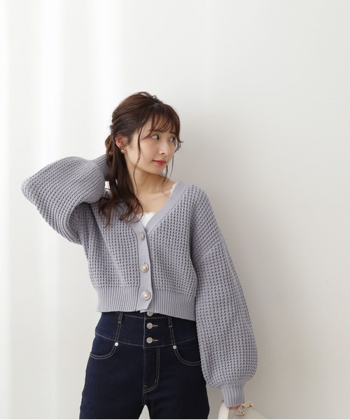 PROPORTION BODY DRESSING（プロポーションボディドレッシング）の「ローゲージショートカーデ / 1212174110（カーディガン/ボレロ・レディース・パープル/オフホワイト/ブルー/イエロー系その他・FREE）」の8枚目の写真