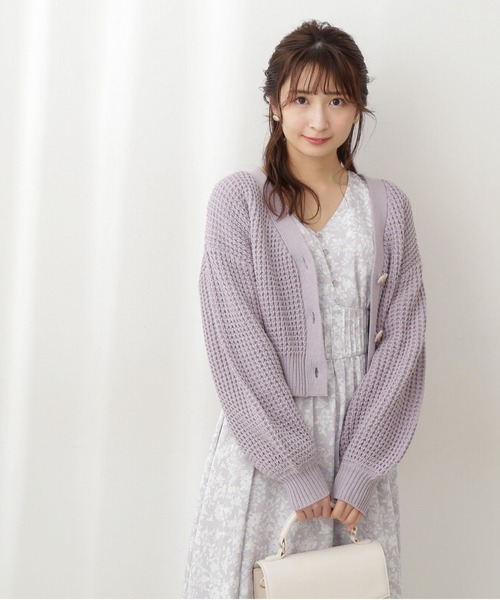 PROPORTION BODY DRESSING（プロポーションボディドレッシング）の「ローゲージショートカーデ / 1212174110（カーディガン/ボレロ・レディース・パープル/オフホワイト/ブルー/イエロー系その他・FREE）」の9枚目の写真