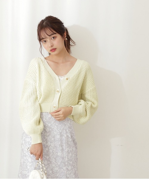 PROPORTION BODY DRESSING（プロポーションボディドレッシング）の「ローゲージショートカーデ / 1212174110（カーディガン/ボレロ・レディース・パープル/オフホワイト/ブルー/イエロー系その他・FREE）」の14枚目の写真