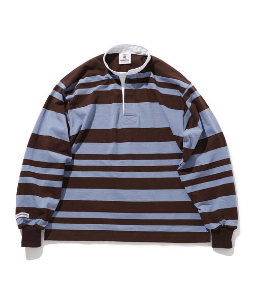 Barbarian（バーバリアン）の「BARBARIAN × BEAMS LIGHTS / 別注 ヘンリーネック ラガーシャツ（ポロシャツ・メンズ・ブラウン/ブラック/ネイビー・X-LARGE/MEDIUM/LARGE）」の8枚目の写真
