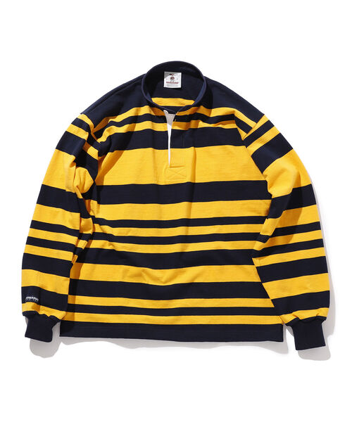 Barbarian（バーバリアン）の「BARBARIAN × BEAMS LIGHTS / 別注 ヘンリーネック ラガーシャツ（ポロシャツ・メンズ・ブラウン/ブラック/ネイビー・X-LARGE/MEDIUM/LARGE）」の9枚目の写真