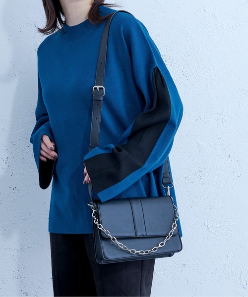 Ellno Loset（エルノロゼット）の「チェーンショルダーバッグ（ショルダーバッグ・メンズ・ブラック・FREE）」の2枚目の写真