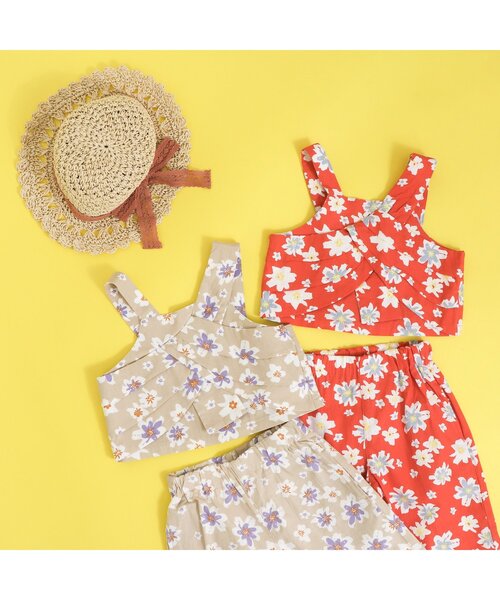 セール】/花柄3WAYセットアップ 9分丈（セットアップ）｜BREEZE
