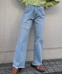 w closet | ダメージストレートデニムパンツ(デニムパンツ)