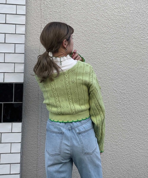 w closet（ダブルクローゼット）の「ダメージストレートデニムパンツ（デニムパンツ・レディース・ブルー/キナリ・S/M）」の20枚目の写真