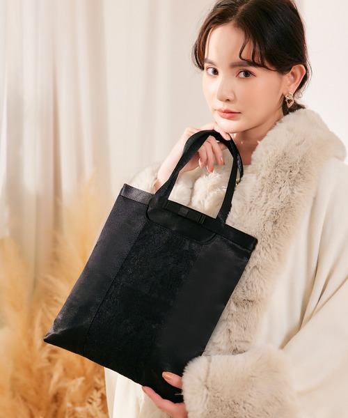DRESS STAR(ドレス スター)の「パーティーバッグ 結婚式 入学式 バッグ(クラッチバッグ・レディース・ブラック/ベージュ・フリー)」の8枚目の写真