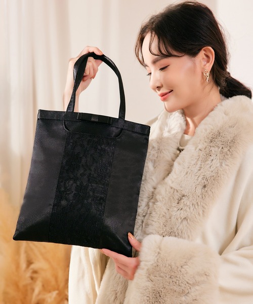DRESS STAR(ドレス スター)の「パーティーバッグ 結婚式 入学式 バッグ(クラッチバッグ・レディース・ブラック/ベージュ・フリー)」の3枚目の写真