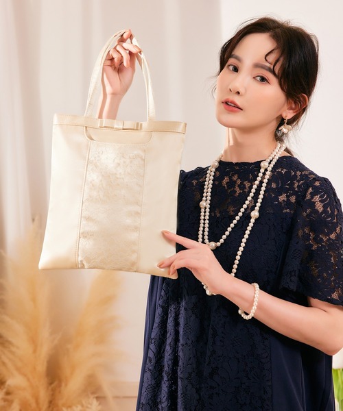 DRESS STAR(ドレス スター)の「パーティーバッグ 結婚式 入学式 バッグ(クラッチバッグ・レディース・ブラック/ベージュ・フリー)」の19枚目の写真
