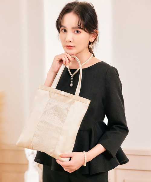 DRESS STAR(ドレス スター)の「パーティーバッグ 結婚式 入学式 バッグ(クラッチバッグ・レディース・ブラック/ベージュ・フリー)」の21枚目の写真