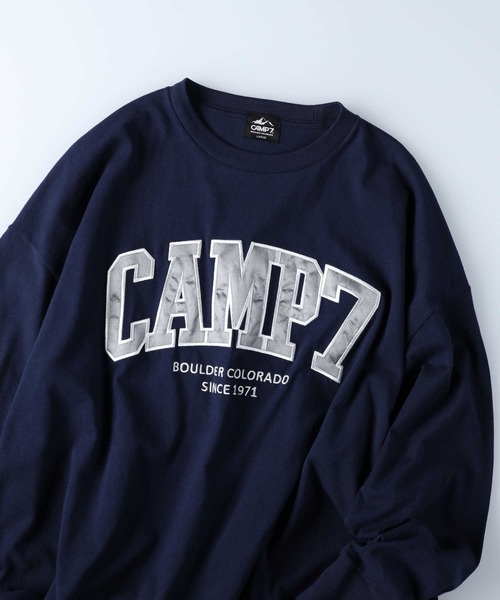CAMP7(キャンプセブン)の「【CAMP7】カレッジロンT(Tシャツ/カットソー・メンズ・ネイビー/ブラック/ホワイト・S/L/M/XL)」の22枚目の写真