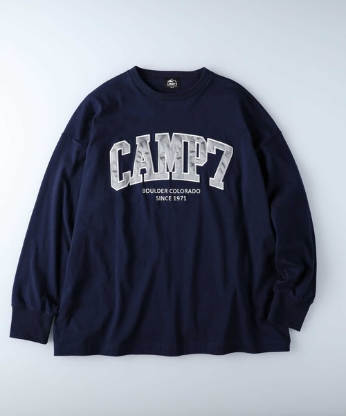 CAMP7(キャンプセブン)の「【CAMP7】カレッジロンT(Tシャツ/カットソー・メンズ・ネイビー/ブラック/ホワイト・S/L/M/XL)」の20枚目の写真