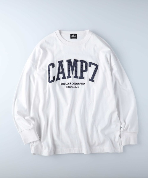 CAMP7(キャンプセブン)の「【CAMP7】カレッジロンT(Tシャツ/カットソー・メンズ・ネイビー/ブラック/ホワイト・S/L/M/XL)」の18枚目の写真