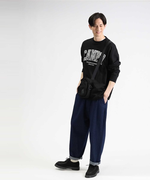 CAMP7(キャンプセブン)の「【CAMP7】カレッジロンT(Tシャツ/カットソー・メンズ・ネイビー/ブラック/ホワイト・S/L/M/XL)」の13枚目の写真