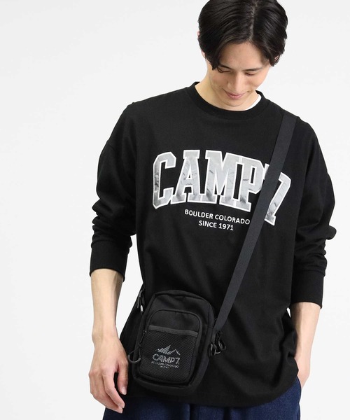 CAMP7(キャンプセブン)の「【CAMP7】カレッジロンT(Tシャツ/カットソー・メンズ・ネイビー/ブラック/ホワイト・S/L/M/XL)」の10枚目の写真