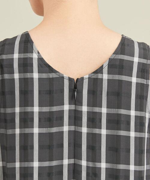 BEAUTY&YOUTH UNITED ARROWS(ビューティーアンドユースユナイテッドアローズ)の「チェックノースリーブマキシワンピース -ウォッシャブル-(ワンピース・レディース・ブラック/ライム/ロイヤルブルー/その他1/ダークグリーン・S/M/XS)」の20枚目の写真