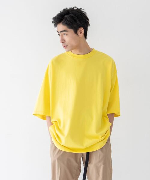CITEN(シテン)の「<CITEN(シテン)>ガーメントダイ ヒュージ Tシャツ(Tシャツ/カットソー・メンズ・イエロー/ピンク/ライム/ホワイト・FREE)」の5枚目の写真