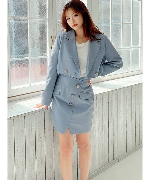 RESEXXY(リゼクシー)の「ラップミニスカート【セットアップ着用可能】(スカート・レディース・ピンク/ブルー/グリーン/アイボリー・FREE)」の5枚目の写真