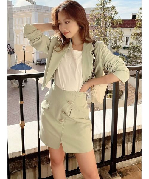 RESEXXY(リゼクシー)の「ラップミニスカート【セットアップ着用可能】(スカート・レディース・ピンク/ブルー/グリーン/アイボリー・FREE)」の9枚目の写真