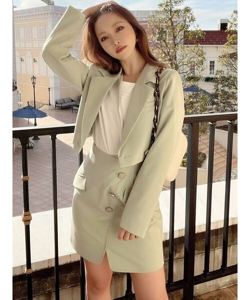 RESEXXY(リゼクシー)の「ラップミニスカート【セットアップ着用可能】(スカート・レディース・ピンク/ブルー/グリーン/アイボリー・FREE)」の10枚目の写真