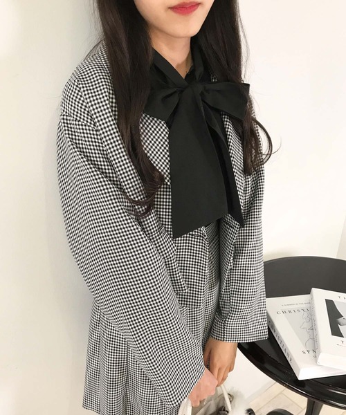 INGNI（イング）の「ショートジャケット(セットアップ対応)（テーラードジャケット・レディース・ブラック/ベージュ/ブラウン系その他2/ブラック系6・M）」の3枚目の写真