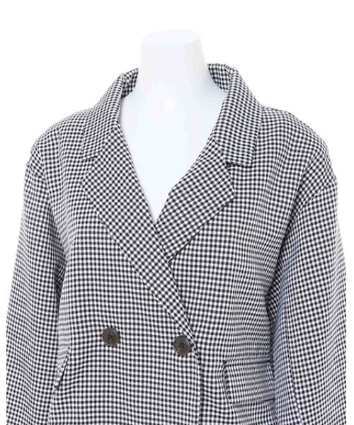 INGNI（イング）の「ショートジャケット(セットアップ対応)（テーラードジャケット・レディース・ブラック/ベージュ/ブラウン系その他2/ブラック系6・M）」の10枚目の写真