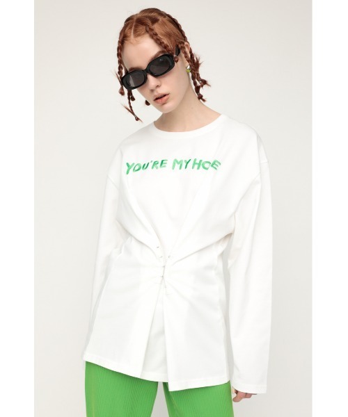 SLY（スライ）の「SHIOMIWADA x SLY HOOKED T/SH/Tシャツ（Tシャツ/カットソー・レディース・レッド系その他/オフホワイト/グリーン系その他2・FREE）」の2枚目の写真