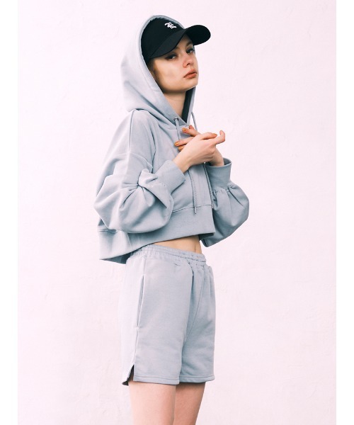 ENVYM（アンビー）の「スエットショートＰＴ（スウェットパンツ・レディース・ブラック/ホワイト/ブルー・FREE）」の4枚目の写真