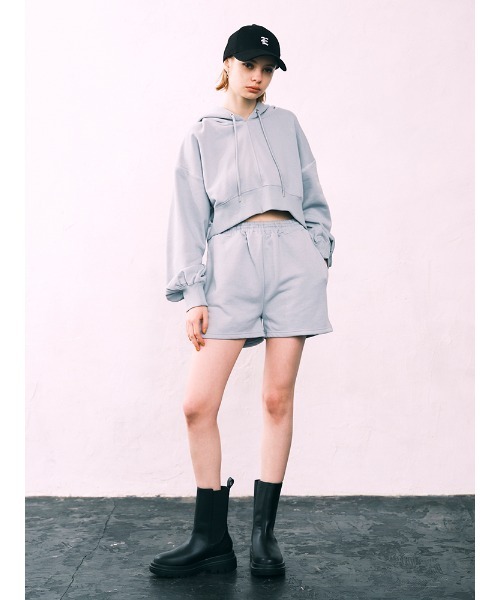 ENVYM（アンビー）の「スエットショートＰＴ（スウェットパンツ・レディース・ブラック/ホワイト/ブルー・FREE）」の5枚目の写真