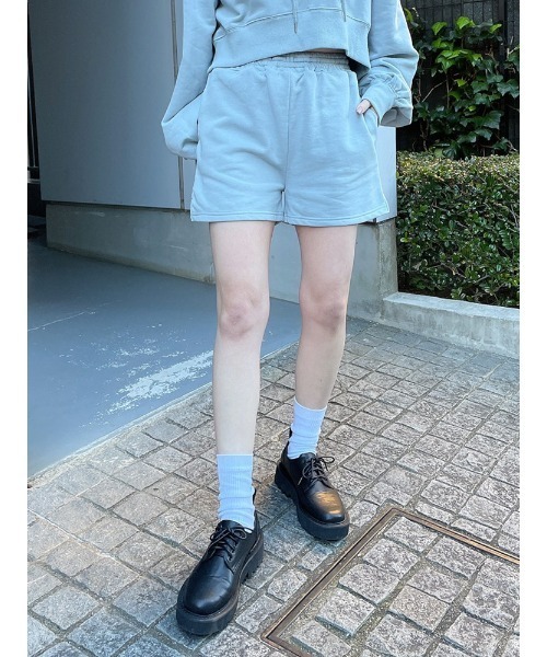 ENVYM（アンビー）の「スエットショートＰＴ（スウェットパンツ・レディース・ブラック/ホワイト/ブルー・FREE）」の6枚目の写真