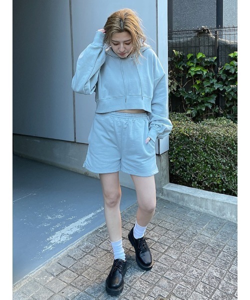 ENVYM（アンビー）の「スエットショートＰＴ（スウェットパンツ・レディース・ブラック/ホワイト/ブルー・FREE）」の9枚目の写真