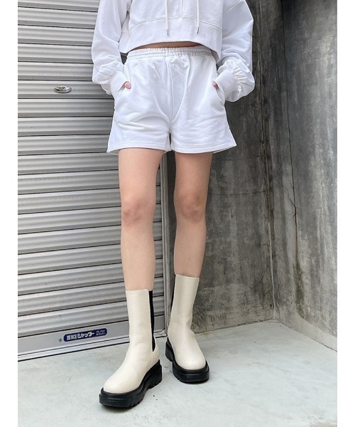 ENVYM（アンビー）の「スエットショートＰＴ（スウェットパンツ・レディース・ブラック/ホワイト/ブルー・FREE）」の21枚目の写真