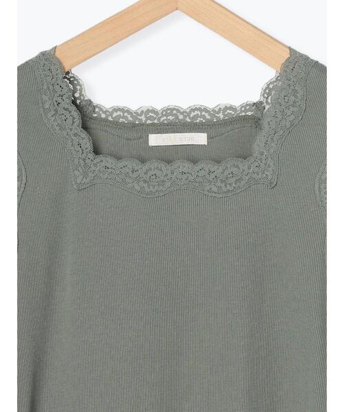 ehka sopo（エヘカソポ）の「スクエアレースタンクトップ（タンクトップ・レディース・ブラック/グリーン/キナリ・ﾌﾘ-）」の18枚目の写真