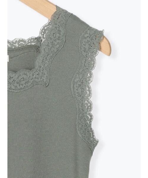 ehka sopo（エヘカソポ）の「スクエアレースタンクトップ（タンクトップ・レディース・ブラック/グリーン/キナリ・ﾌﾘ-）」の19枚目の写真