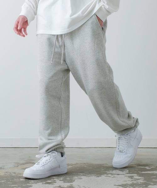 improves(インプローブス)の「アーチロゴプリント&ソリッド 引揃裏毛 バルーンシルエット ワイド スウェットパンツ(スウェットパンツ・メンズ・ネイビー/オフホワイト/グリーン/杢グレー/チャコール/D/E/F/C/B/A・MEDIUM/LARGE)」の7枚目の写真