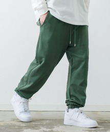 improves | アーチロゴプリント＆ソリッド 引揃裏毛 バルーンシルエット ワイド スウェットパンツ(スウェットパンツ)