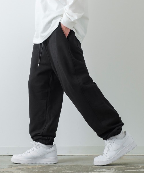 improves(インプローブス)の「アーチロゴプリント&ソリッド 引揃裏毛 バルーンシルエット ワイド スウェットパンツ(スウェットパンツ・メンズ・ネイビー/オフホワイト/グリーン/杢グレー/チャコール/D/E/F/C/B/A・MEDIUM/LARGE)」の11枚目の写真