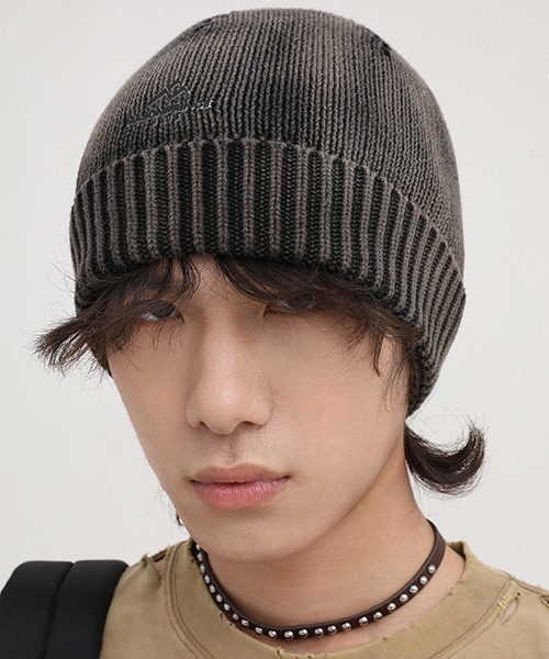 MASONPRINCE（メイソンプリンス）の「ワンポイントロゴコットンニットキャップ MZ2042 【MASONPRINCE】（ニットキャップ/ビーニー・メンズ・グレー/アイボリー/ブラック・FREE）」の2枚目の写真