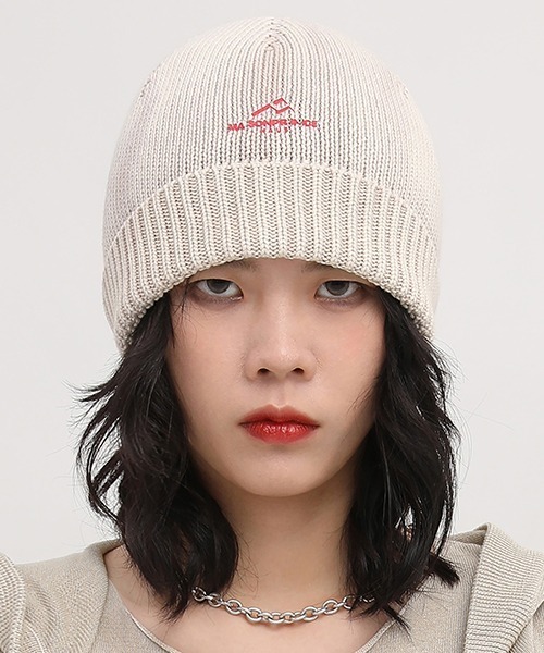 MASONPRINCE（メイソンプリンス）の「ワンポイントロゴコットンニットキャップ MZ2042 【MASONPRINCE】（ニットキャップ/ビーニー・メンズ・グレー/アイボリー/ブラック・FREE）」の7枚目の写真