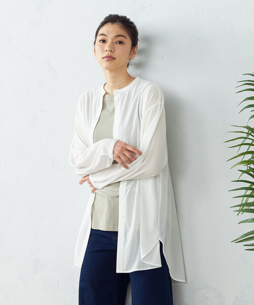 COMME CA ISM(コムサイズム)の「【セットアイテム】 シアブラウス+タンクトップ(シャツ/ブラウス・レディース・ホワイト/ブラウン/セージグリーン・MEDIUM/LARGE)」の22枚目の写真