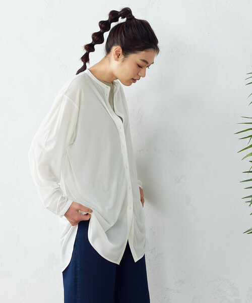 COMME CA ISM(コムサイズム)の「【セットアイテム】 シアブラウス+タンクトップ(シャツ/ブラウス・レディース・ホワイト/ブラウン/セージグリーン・MEDIUM/LARGE)」の21枚目の写真