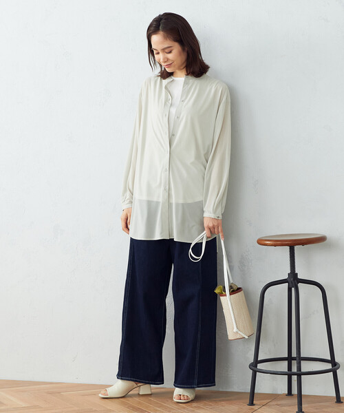COMME CA ISM(コムサイズム)の「【セットアイテム】 シアブラウス+タンクトップ(シャツ/ブラウス・レディース・ホワイト/ブラウン/セージグリーン・MEDIUM/LARGE)」の17枚目の写真