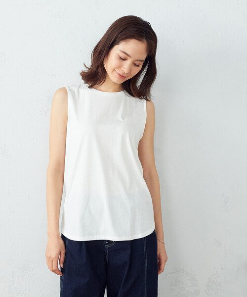 COMME CA ISM(コムサイズム)の「【セットアイテム】 シアブラウス+タンクトップ(シャツ/ブラウス・レディース・ホワイト/ブラウン/セージグリーン・MEDIUM/LARGE)」の16枚目の写真