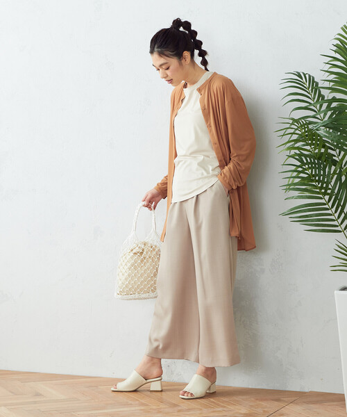 COMME CA ISM(コムサイズム)の「【セットアイテム】 シアブラウス+タンクトップ(シャツ/ブラウス・レディース・ホワイト/ブラウン/セージグリーン・MEDIUM/LARGE)」の15枚目の写真