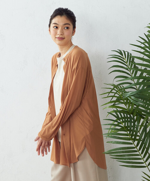 COMME CA ISM(コムサイズム)の「【セットアイテム】 シアブラウス+タンクトップ(シャツ/ブラウス・レディース・ホワイト/ブラウン/セージグリーン・MEDIUM/LARGE)」の14枚目の写真