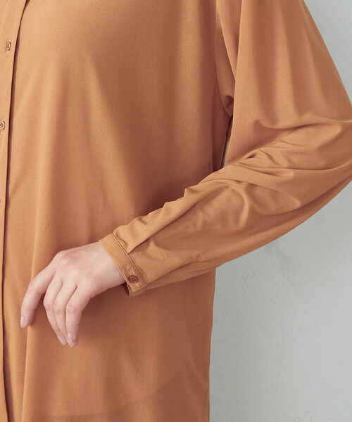 COMME CA ISM(コムサイズム)の「【セットアイテム】 シアブラウス+タンクトップ(シャツ/ブラウス・レディース・ホワイト/ブラウン/セージグリーン・MEDIUM/LARGE)」の9枚目の写真