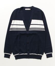 HIGH STREET∴12Gマルチボーダーカーデ