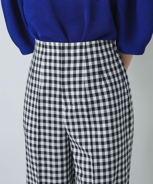 SENSE OF PLACE by URBAN RESEARCH（センスオブプレイスバイアーバンリサーチ）の「ギンガムチェックハイウエストワイドパンツ（その他パンツ・レディース・ブルー系その他/ブラック系その他・SMALL/LARGE/MEDIUM/X-SMALL/TALL）」の17枚目の写真